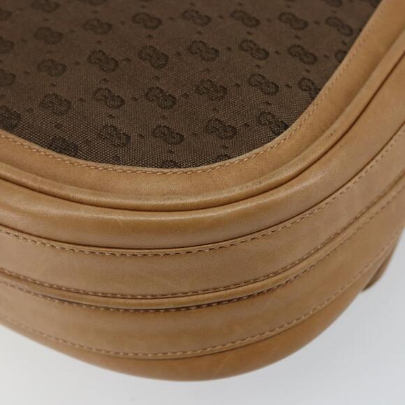 GUCCI Micro GG Canvas Shoulder Bag Brown Gold Auth BA6220 - Picture 16 of 16